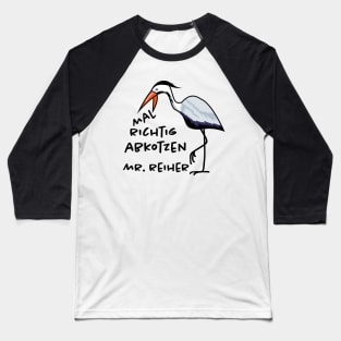 Funny heron throw up Baseball T-Shirt